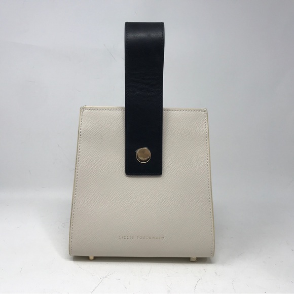 Lizzie Fortunato "Pronto" Textured Leather Top Handle Mini Bag, 7"x7.5"x6"-Cream - Picture 7 of 14
